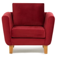 Barra Design - Sillón Thomas Felpa Rojo