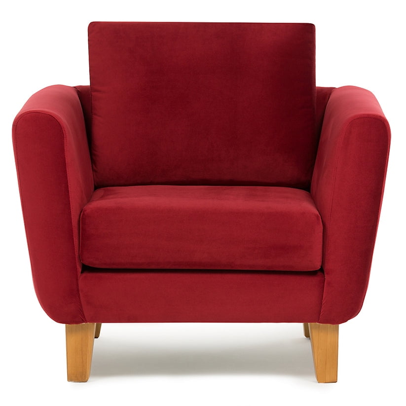 Barra Design - Sillón Thomas Felpa Rojo