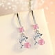 thumbnail image 2 of 925 Silver Plating Cute White Dolphin Drop Earrings For Women Animal Earrings Jewelry, 2 of 3