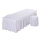 thumbnail image 5 of Juego De Ropa De Cama Para Mesa De Masaje SPA, Falda De Cama, Funda De Almohada, Funda Para Taburete, Color Blanco-L, 5 of 5