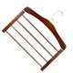 thumbnail image 3 of Organizador del almacenaje del armario de la suspensión de los pantalones de madera de 4 gradas marrón oscuro, 3 of 5