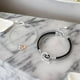 thumbnail image 5 of Pulsera Plata 925 Doble Anillo Love Forever Amor Parejas Par plateado Talla única, 5 of 5