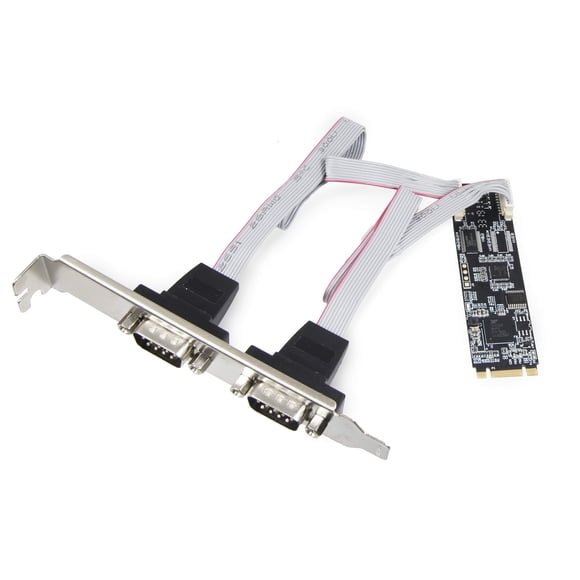 Tarjeta controladora IO CREST de 2 puertos RS-232 DB9 Serial M.2 B+M