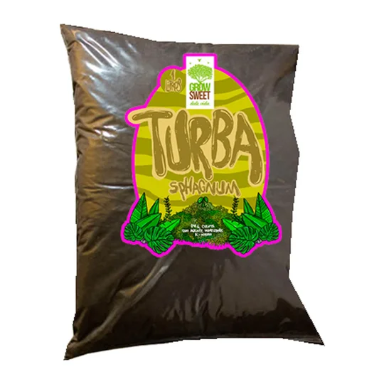 Grow Sweet - Turba Rubia Sphagnum Sin Fertilizar, Semillera, 1 Litro