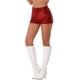 thumbnail image 4 of INSPIRE CHIC Pantalones Cortos de Mujer con Lentejuelas Brillantes de Cintura Media Sólida para Cóctel con Cintura Elástica Rojo L, 4 of 6