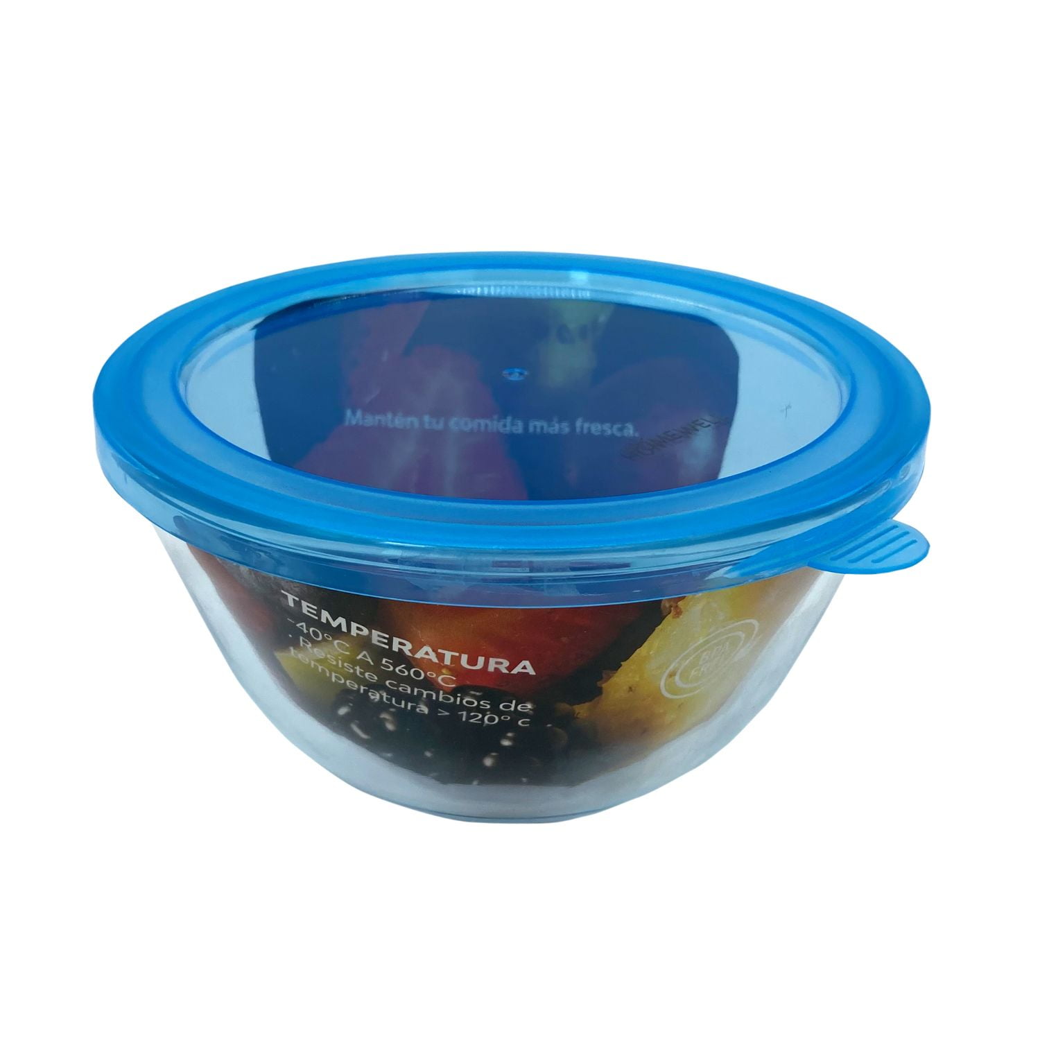 Homewell - Bowl Vidrio Con Tapa 800ml