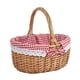 thumbnail image 2 of Cesta De Picnic De Mimbre Cesta De Regalo Decorativa Resistente Para Cocina Dormitorio Playa M Rojo Blanco, 2 of 5