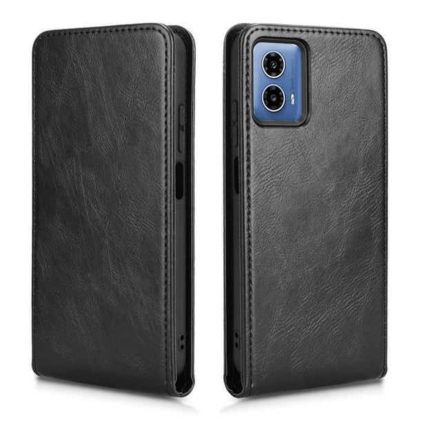 Funda tipo folio para Motorola Moto G45 5G con soporte magnético y protección para la cámara Negro