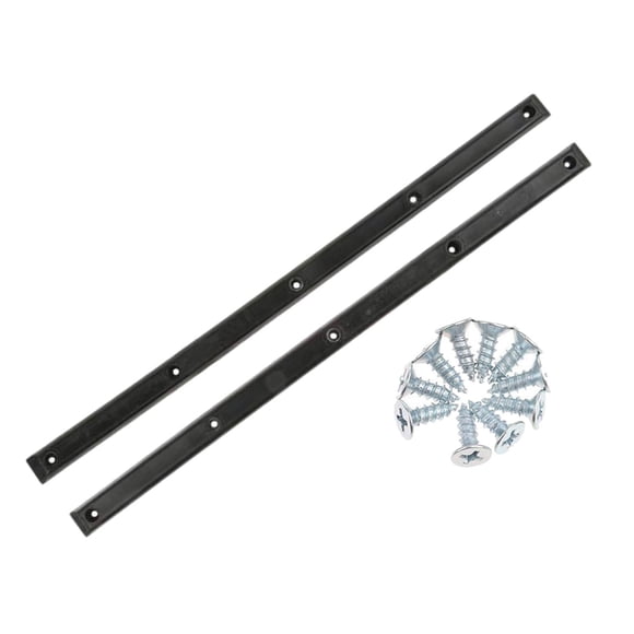 1 Par de Rieles para Monopatín Longboard, Protección con 1 Tornillos de Montaje, Accesorios para Monopatín de Surf Al Negro