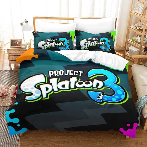 Splatoon 3 Bedding Set Bed Set Aldult Kid Bedroom Duvetcover Sets bed sheet set