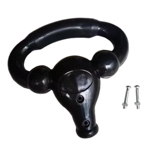 Magideal - Barra De Reposabrazos Con Mango De Empuje Para Triciclos, Con Tornillos, Ajuste Portátil Práctico, Tubos De Mango De 0,87 Pulgadas De Diámetro, Mango Negro