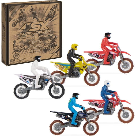 Supercross Set 5 Motos Diecast 124 con Pilotos