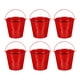 thumbnail image 1 of Uxcell Pequeños Cubos de Metal con Asas, Mini Cubo Galvanizado Cubos de Pascua Coloridos para Decoración de Fiestas de Manualidades Rojo 7"x6.4", 1 of 6