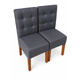 thumbnail image 4 of Pack 4 sillas de comedor, respaldo curvo, estilo capitoné, color gris, 4 of 5