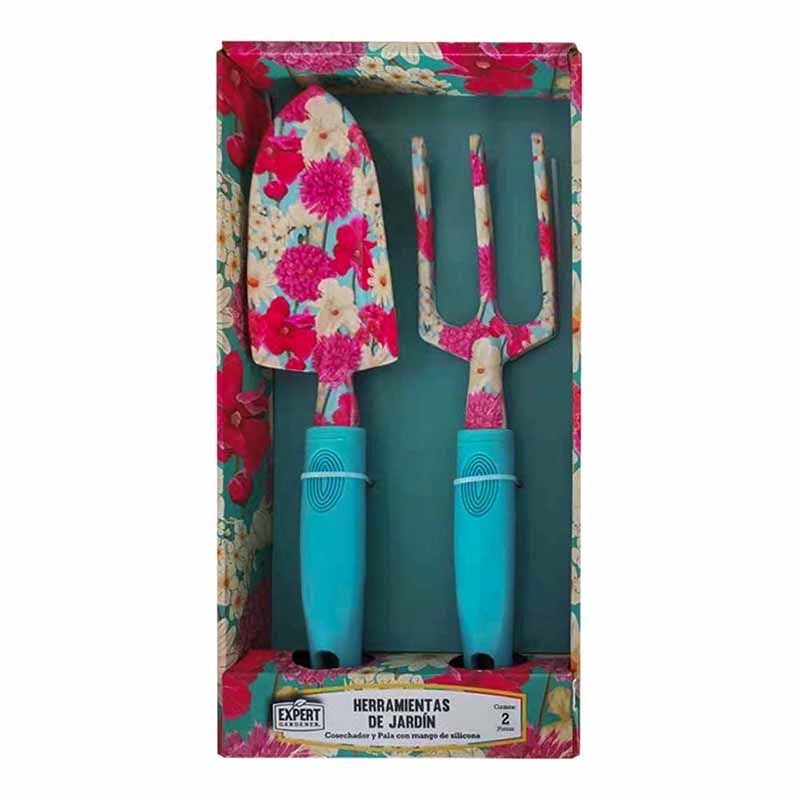 Expert Gardener - Set Herramientas Pala + Cosechador Azul