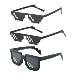 Gafas De Sol Alvogimor Thug Life Pixel Mosaic De 8 Bits, Paquete De 3