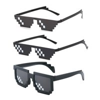 Gafas De Sol Alvogimor Thug Life Pixel Mosaic De 8 Bits, Paquete De 3
