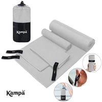 Kampa - Toalla Microfibra 3Pcs Secado Rápido Baño Viaje Deporte Gris Gris Toallas Microfibra De Secado Rápido