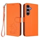 thumbnail image 1 of Funda de Gato tipo Libro para Samsung Galaxy S25, Naranja, 1 of 6