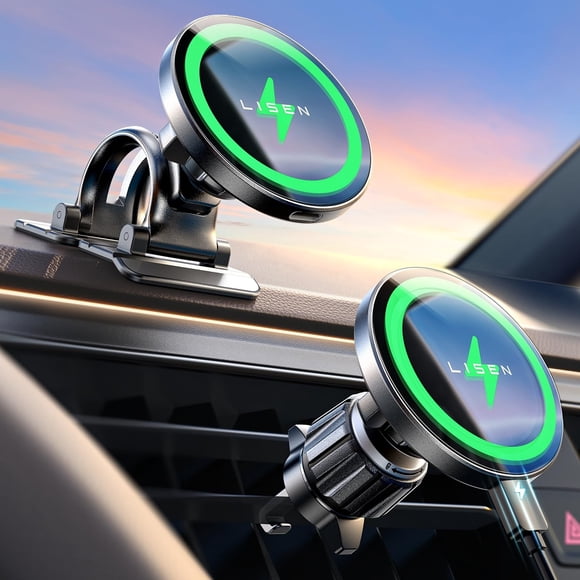 Cargador de coche LISEN MagSafe Wireless de 15 W para iPhone