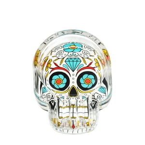 Oem - Cenicero De Calavera Catrina De Vidrio Modelo Surtido