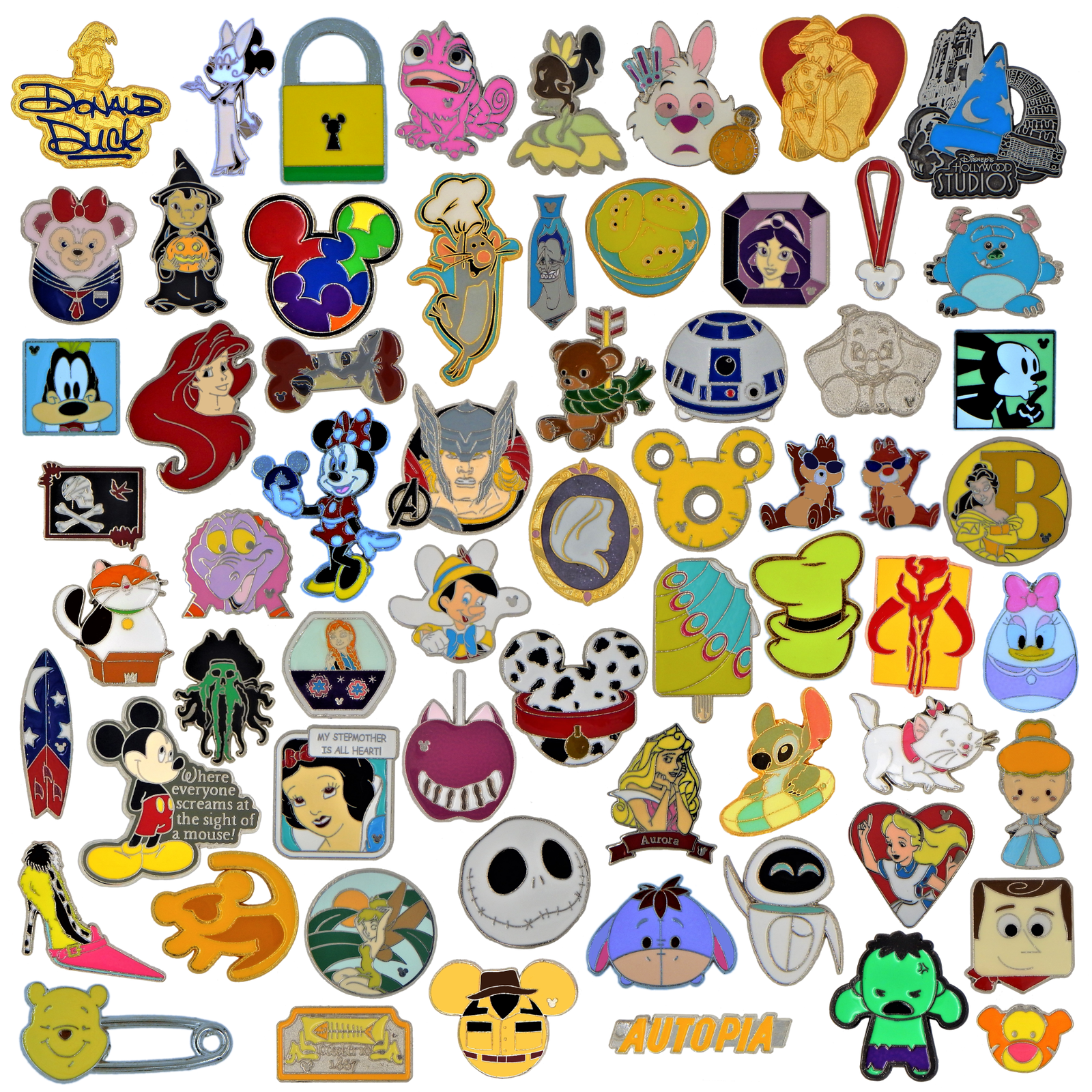 Disney Lote De 30 Pines Surtidos Para Intercambio