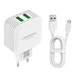 thumbnail image 1 of Cargador Rápido Motomo MO-006 con Cable Micro USB Blanco, 1 of 5