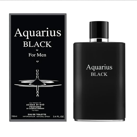 Colonia Aquarius Black Para Hombre 100 Ml Edt En Spray