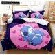 thumbnail image 1 of Stitch Cartoon Anime Bedding Set Little Monster Quilt Duvet Cover Pillowcase Kids Bed Comfortable Bed Set Twin King Bed Sheets, 1 of 5