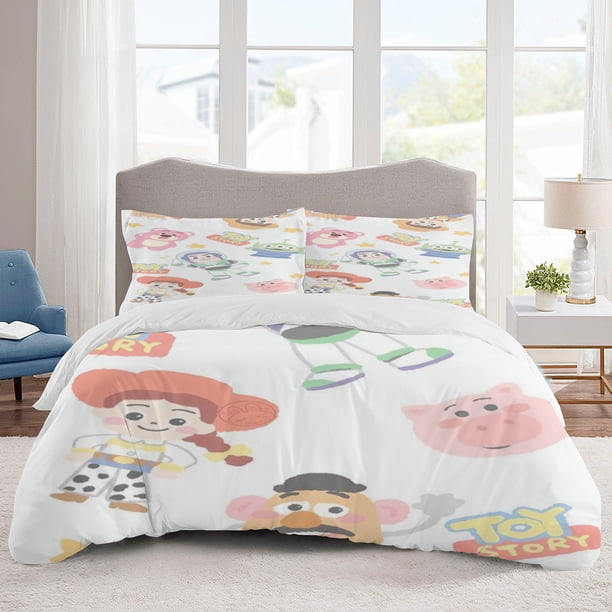 Toy Story Bedding Sets Cartoon Duvet Cover Lightweight 3 Piece Bet Sets for Kids Boys Girls