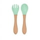 thumbnail image 1 of Eco-Friendly Silicone Toddler Feeding Set - 1 Spoon & 1 Fork, Dishwasher Safe!, 1 of 3