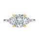 thumbnail image 3 of Anillos de Boda para Mujer Anillos de Plata Esterlina S925 para Mujer Corte Cojín 8 X 8 Mm Zirconia Bandas de Compromiso para Mujer Elegantes Hipoalergénicas Anillos de Promesa Personalizados, 3 of 9