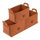 thumbnail image 1 of REGALWOVEN Cubo de Almacenamiento, Juego de 3 Cestas de Almacenamiento con Asas para Estantes y Armarios, Cesta de Almacenamiento Plegable para Organizar Ropa y Libros Marrón 9.8*7.1*5.9in, 1 of 6