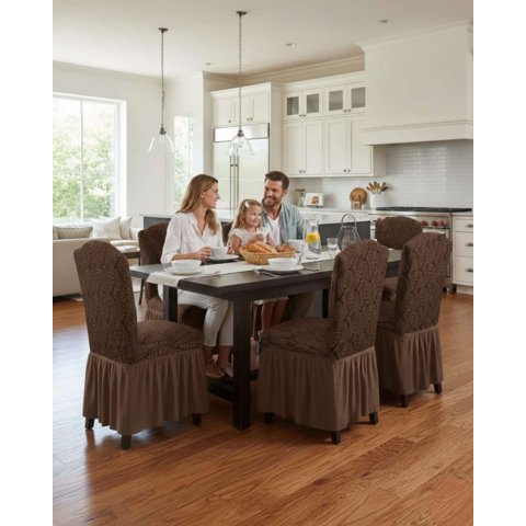 Mylhogar - Juego De 6 Fundas De Silla Tejido 3D