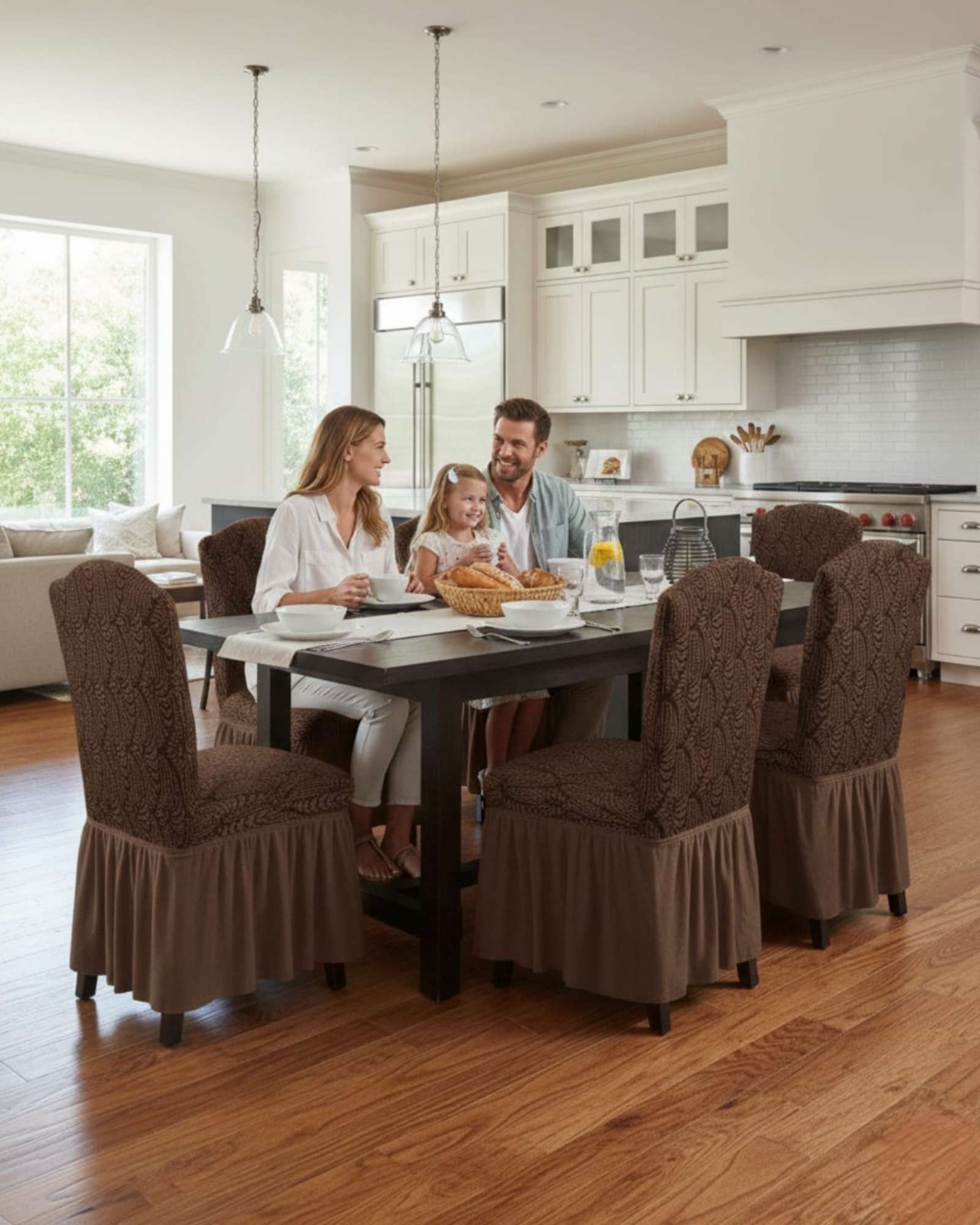 Mylhogar - Juego De 6 Fundas De Silla Tejido 3D