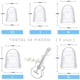 thumbnail image 3 of Protectores de dedos de silicona para guitarra, protectores de dedos para guitarra, protectores de dedos para ukelele, protectores de dedos para bajo, 5 tamaños, 40 unidades, 3 of 8