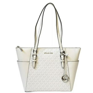 Cartera Michael Kors Womens Charlotte Large Logo And Leather Topzip Tote Bag Optic White 35T4Scft7B-Opwhite