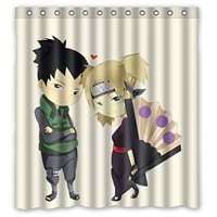 Pinghai - Cortina De Ducha Naruto Con Ganchos (167 X 183 Cm)