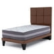thumbnail image 2 of Cama Europea Valencia P + Respaldo Atenas 1 PL Felpa Chocolate, 2 of 6