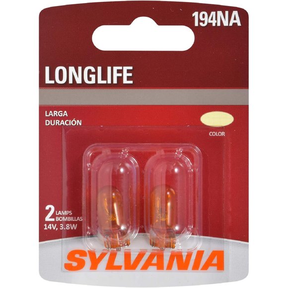 Bombilla SYLVANIA 194NA Ámbar Larga Duración Pack 2 12V