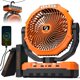 thumbnail image 1 of Ventilador de camping Wavmill 24000 mAh con luz y gancho, recargable, 1 of 8