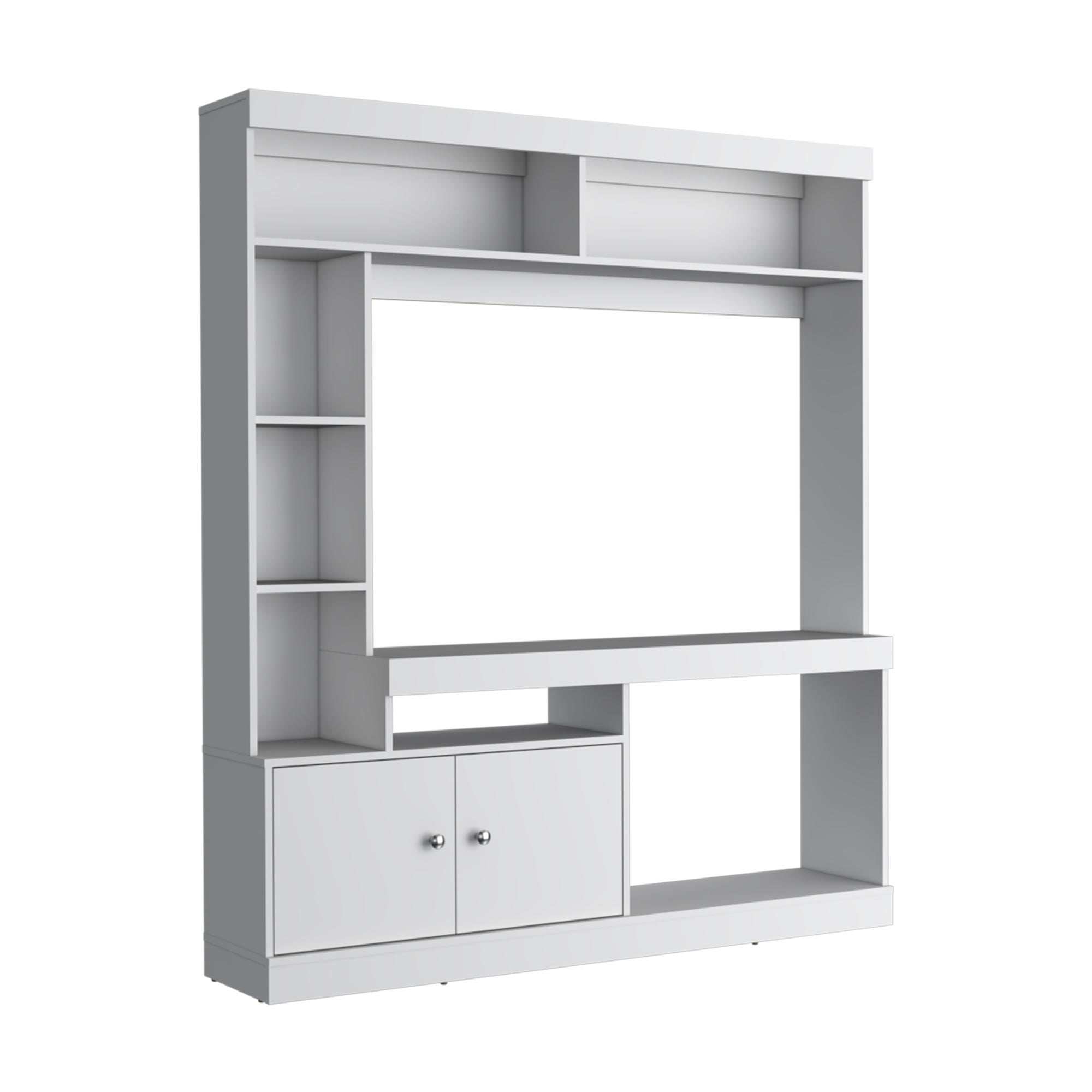 Tuhome - Estante Tv 65"" Dante 180.6X180X30.3 Cm Blanco