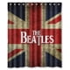 thumbnail image 1 of Cortina de ducha con la bandera de Londres de los Beatles, juego de cortina de baño con ganchos, tamaño 60 x 72 pulgadas, 1 of 3