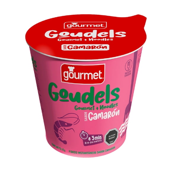 Fideos instantáneos sabor camarón, 65 g