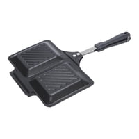 Bothyi - Sartén De Doble Cara Para Sandwichera De Aluminio Para El Hogar, Plancha Para Panqueques, Color Negro