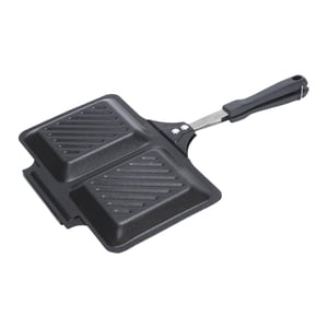 Bothyi - Sartén De Doble Cara Para Sandwichera De Aluminio Para El Hogar, Plancha Para Panqueques, Color Negro