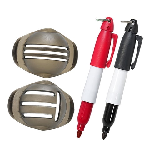 Ioensy - 2X Juego De Marcadores De Pelota De Golf Putter Herramienta De Alineación De Pelota De Golf Para Regalo Para Hombres