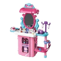 Total Click - Juguete Set Maleta Tocador 38 Piezas 3 En 1 Rosado Infantil