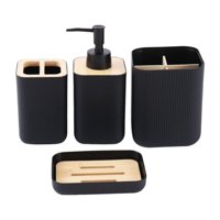 Magideal - Accesorios De Baño, Organizador De Baño, Decoración De Baño, Regalo Práctico, Almacenamiento De Artículos De Tocador Esenciales Para Tocador De Hotel, 010 Negro