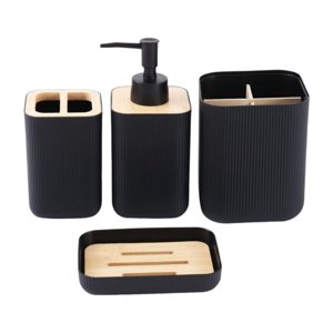 Magideal - Accesorios De Baño, Organizador De Baño, Decoración De Baño, Regalo Práctico, Almacenamiento De Artículos De Tocador Esenciales Para Tocador De Hotel, 010 Negro